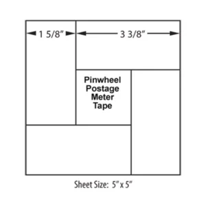 Pinwheel Labels - universal postage meter labels